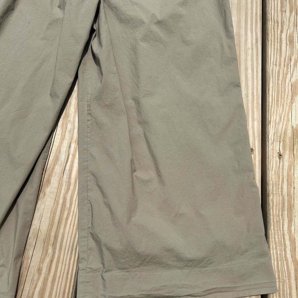 J.Crew Women's Cotton Blend Pull-On Ankle Pants 14 Tan Wide Leg - Picture 14 of 14